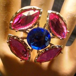 Elegant Multi Color Rhinestones Sexy Ring